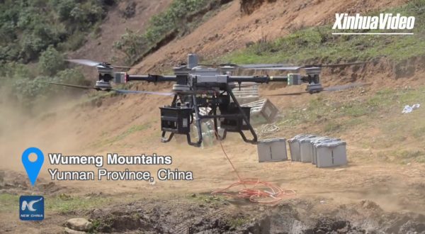 Cina, nello Yunnan i droni sempre più utilizzati per costruire in zone impervie