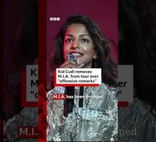 Rapper Kid Cudi removes British star M.I.A. from tour. #MIA #KidCudi #BBCNews