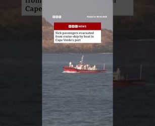 Sick passengers evacuated from cruise ship by boat in Cape Verde's port. #Hantavirus #BBCNews