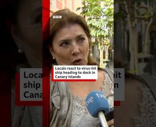 Canary Islands residents react to virus-hit ship coming to dock. #Hantavirus #BBCNews