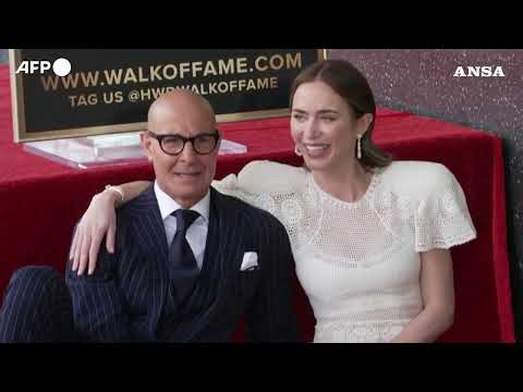 Hollywood, stelle sulla Walk of Fame per Emily Blunt e Stanley Tucci#ansa #news