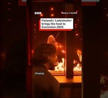 Finland's &lsquo;Liekinheitin&rsquo; brings the heat to Eurovision 2026. #BBCNews