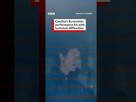 Czechia&rsquo;s Eurovision performance hit with technical difficulties. #DanielZizka #BBCNews