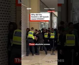 Why did the Swatch x Audemars Piguet launch cause chaos? #Swatch #AudemarsPiguet #BBCNews