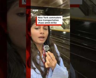 NYC commuters facing transportation chaos with train workers on strike. #NYC #LIRR #USNews #BBCNews