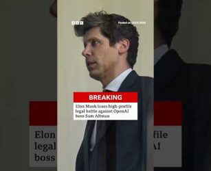 Jury tosses Elon Musk's lawsuit against OpenAI and its boss Sam Altman. #USNews #BBCNews