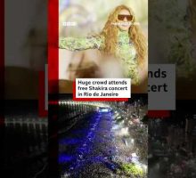Shakira holds free concert on Copacabana beach in Rio de Janeiro. #Shakira #Brazil #BBCNews