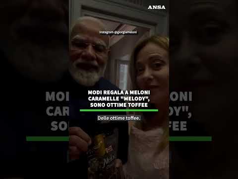 Modi regala a Meloni caramelle "Melody". Sono ottime toffee #ansa#news