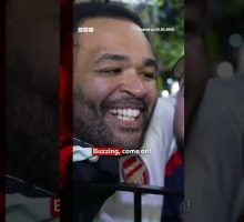 Arsenal fans were in party mode after winning their first Premier League title in 22 years. #BBCNews