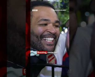 Arsenal fans were in party mode after winning their first Premier League title in 22 years. #BBCNews