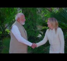 Incontro Meloni - Modi: cerimonia di scambio di accordi