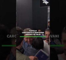 Flotilla, Carotenuto e Mantovani arrivati in Italia #ansa#news