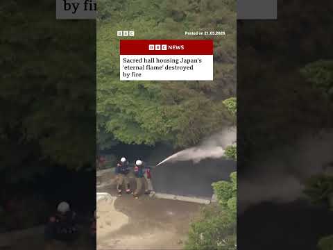 Sacred hall housing Japan's 'eternal flame' destroyed by fire. #Japan #BBCNews