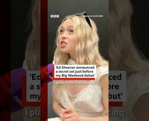'Ed Sheeran announced a secret set on my Big Weekend debut', says Erin LeCount. #BBCNews