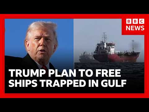 Trump says US will free ships stranded in strait of Hormuz&nbsp;| BBC News