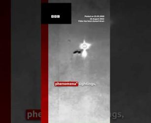 Fighter jet shoots down UFO in newly declassified video. #UFO #US #BBCNews