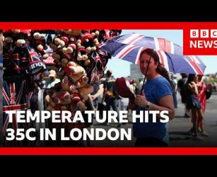 Hottest UK May day record broken again as temperature hits 35C in London | BBC News