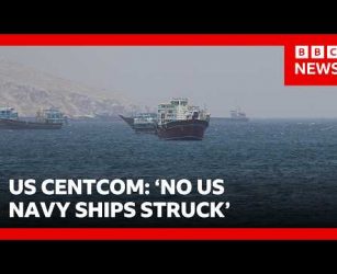US denies Iranian claim that it hit American warship trying to enter Strait of Hormuz | BBC News