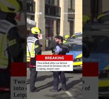 Two killed and many injured after car driven into crowd in German city of Leipzig. #Germany #BBCNews
