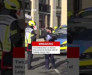 Two killed and many injured after car driven into crowd in German city of Leipzig. #Germany #BBCNews