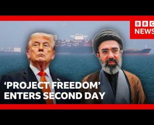 Iran will be 'blown off the face of the Earth' if it attacks US vessels, says Trump | BBC News