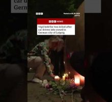 Vigil held after two killed as car driven into crowd in German city of Leipzig. #BBCNews