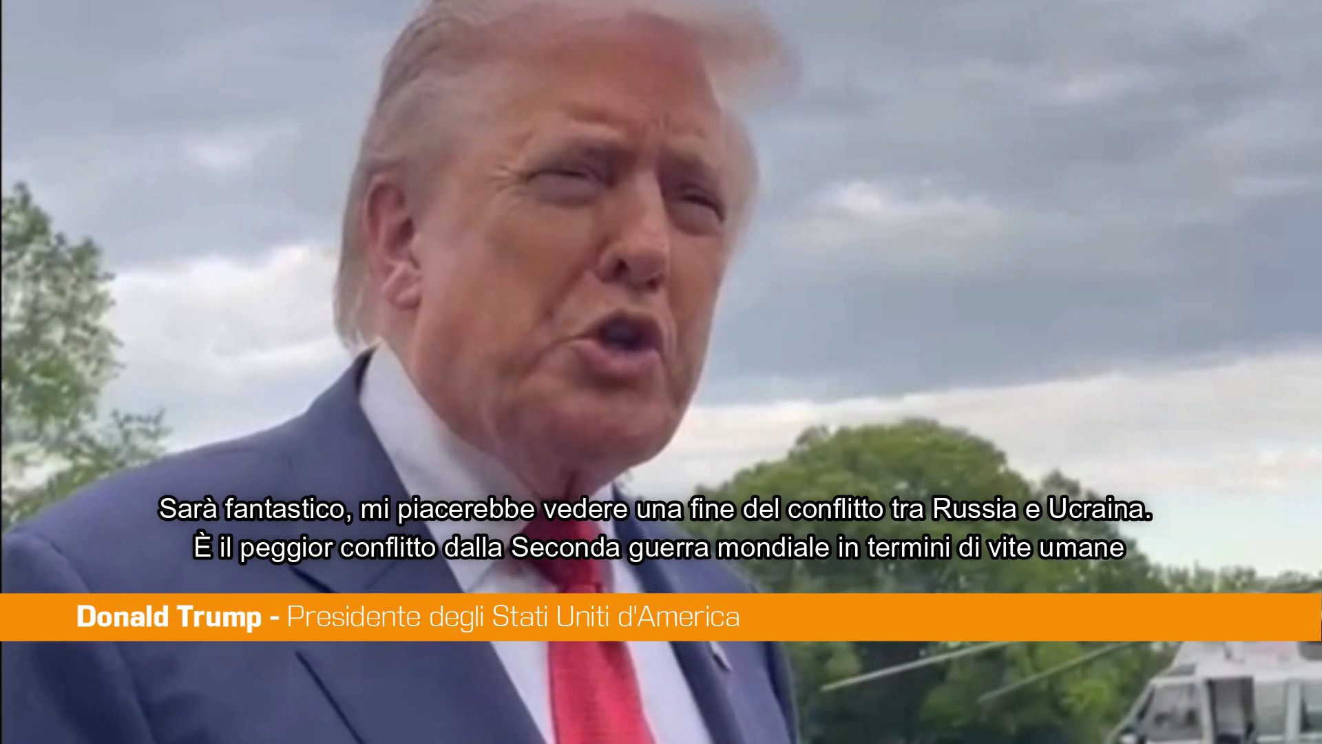 Trump "Conflitto tra Russia e Ucraina il peggiore dalla Seconda guerra mondiale"