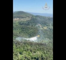Incendio Monte Faeta, ricognizione aerea dei Vigili del Fuoco