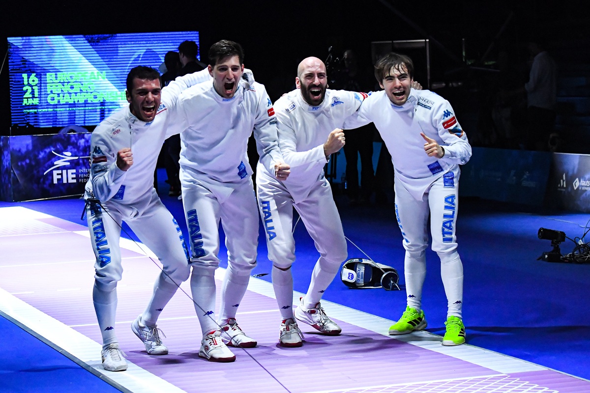 Italia campione d&rsquo;Europa nella spada maschile, bronzo per le sciabolatrici