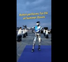Cina, un robot pratica il Tai Chi al Summer Davos Forum
