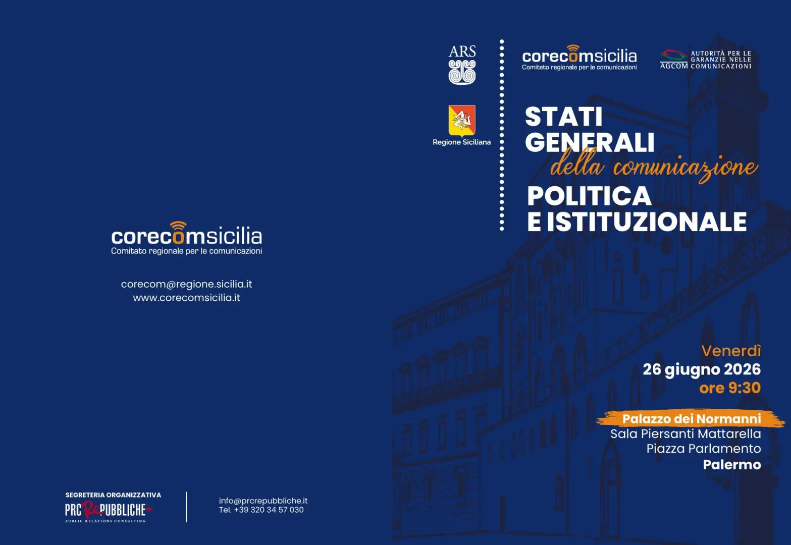 Corecom Sicilia, venerd&igrave; a Palermo gli &ldquo;Stati Generali della Comunicazione Politica e Istituzionale&rdquo;
