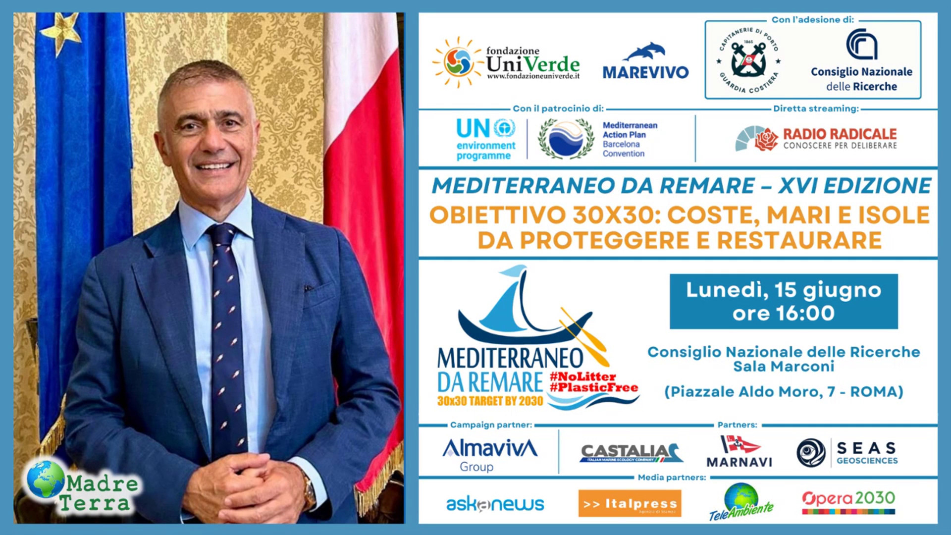 Madre Terra - Mediterraneo da remare 2026 "Target 30x30"