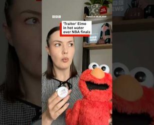 'Traitor' Elmo in hot water over NBA finals. #Elmo #NBA #BBCNews