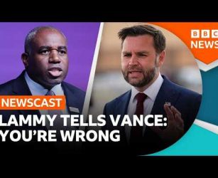 David Lammy tells JD Vance he's wrong over immigration comments | BBC Newscast