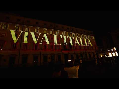 80° Anniversario della Repubblica, il videomapping sulla facciata di Palazzo Chigi