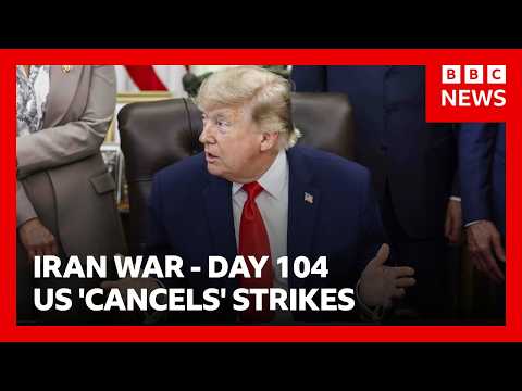 US President Donald Trump says he has 'cancelled' strikes against Iran | BBC News