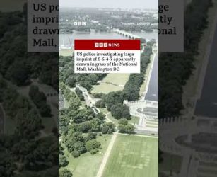 Police investigate '8647' written in grass on US national mall. #US #DonaldTrump #BBCNews