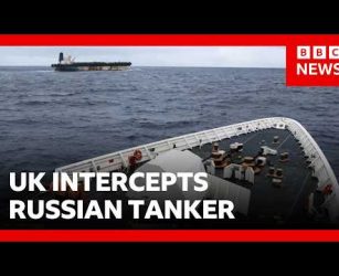 UK intercepts Russian shadow fleet oil tanker in English Channel, PM says | BBC News