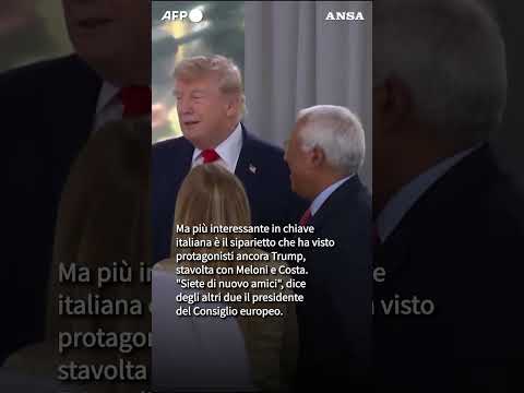 Siparietto al G7, Meloni: "Con Trump sempre stati amici" #ansa #news