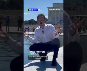 Why has the Lincoln Memorial Reflecting Pool turned green? #BBCNews