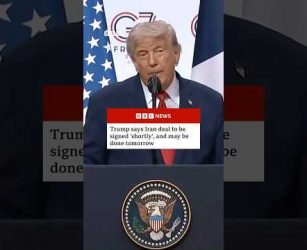 Trump says deal with Iran will be signed "shortly". #DonaldTrump #Iran #BBCNews