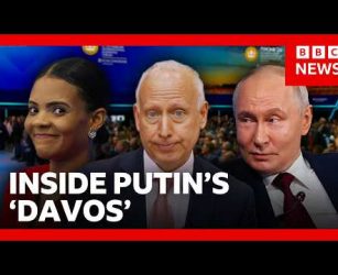 Steve Rosenberg inside Putin's economic forum | BBC News