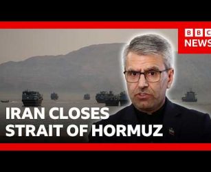 Iran closes Strait of Hormuz, accusing US and Israel of violating ceasefire deal | BBC News