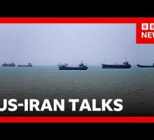 US-Iran talks to begin in Switzerland as Tehran says it closed Strait of Hormuz | BBC News