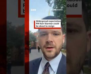 The signs are growing that UK PM Keir Starmer is due to set out a plan to stand down. #BBCNews