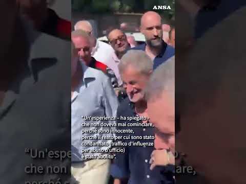 Gianni Alemanno esce dal carcere di Rebibbia #ansa #news