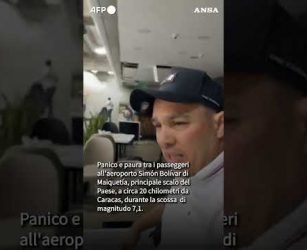 Venezuela: danni all'aeroporto di Maiquet&iacute;a dopo il sisma, passeggeri nel panico #ansa #news