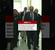 Billionaire Leon Black walks out of Epstein investigation hearing. #US #BBCNews