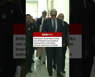 Billionaire Leon Black walks out of Epstein investigation hearing. #US #BBCNews