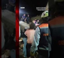 Newborn baby rescued from Venezuela earthquake rubble. #Venezuela #BBCNews